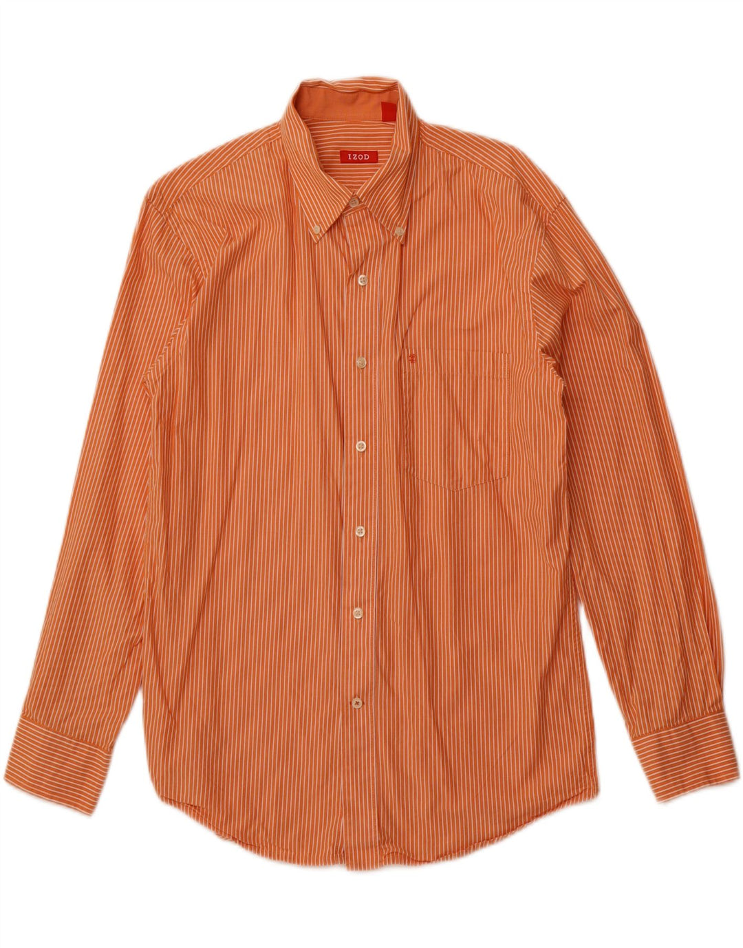 Camisa masculina Izod listra laranja média