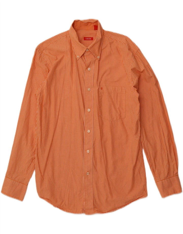 Camisa masculina Izod listra laranja média