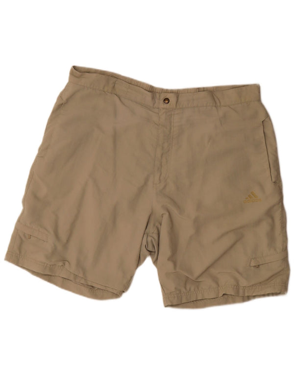 Adidas Mens Cargo Shorts XL W38 Bege Poliamida