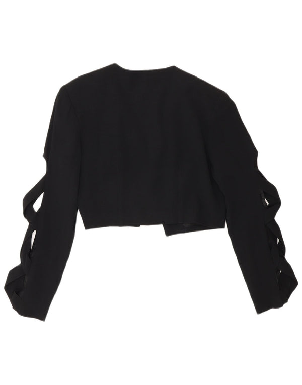 Jaqueta Bolero Feminina Vintage IT 44 Acetato Preto Médio