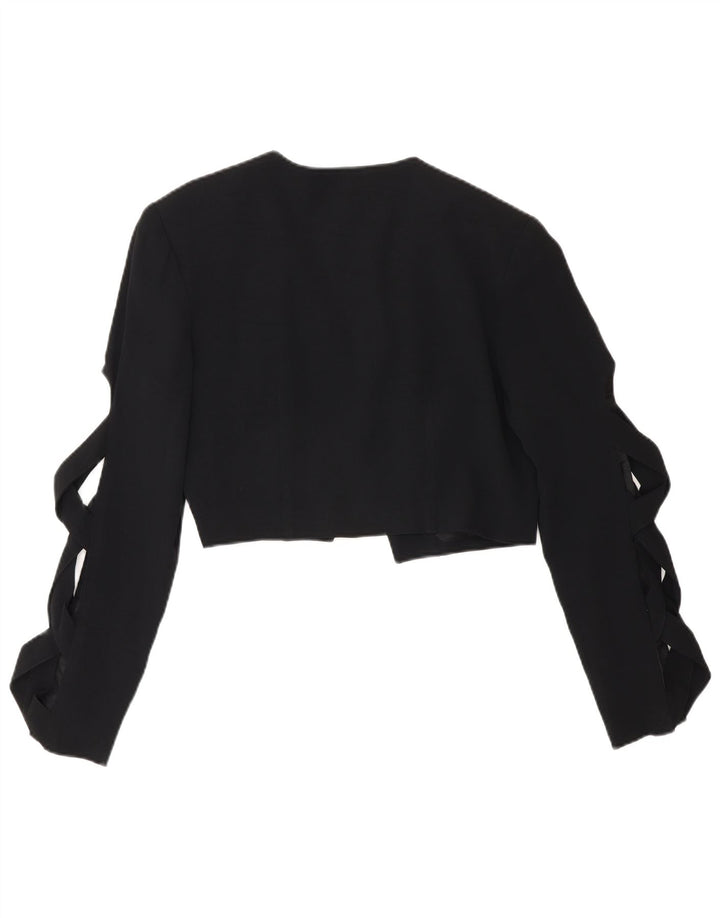 Jaqueta Bolero Feminina Vintage IT 44 Acetato Preto Médio