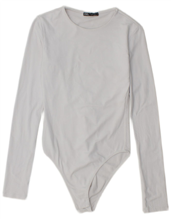 Body feminino Zara UK 8 pequeno branco