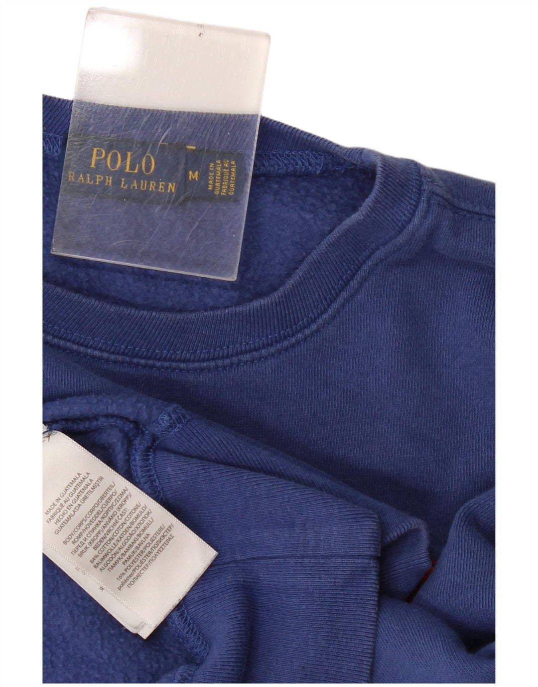 Polo Ralph Lauren moletom gráfico feminino jumper UK 14 médio azul