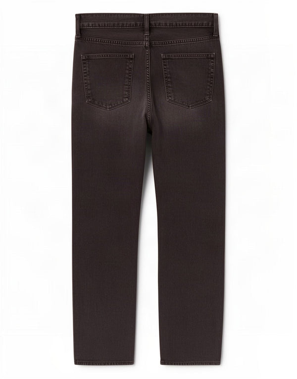 Calça jeans reta regular masculina Marks & Spencer W34 L29 algodão preto