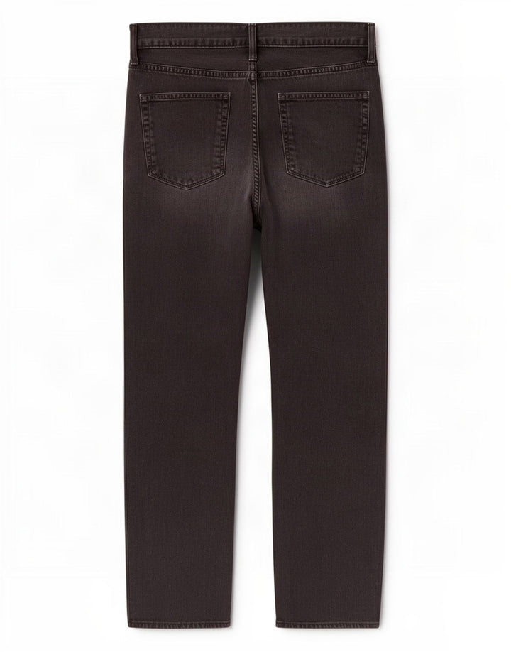 Calça jeans reta regular masculina Marks & Spencer W34 L29 algodão preto