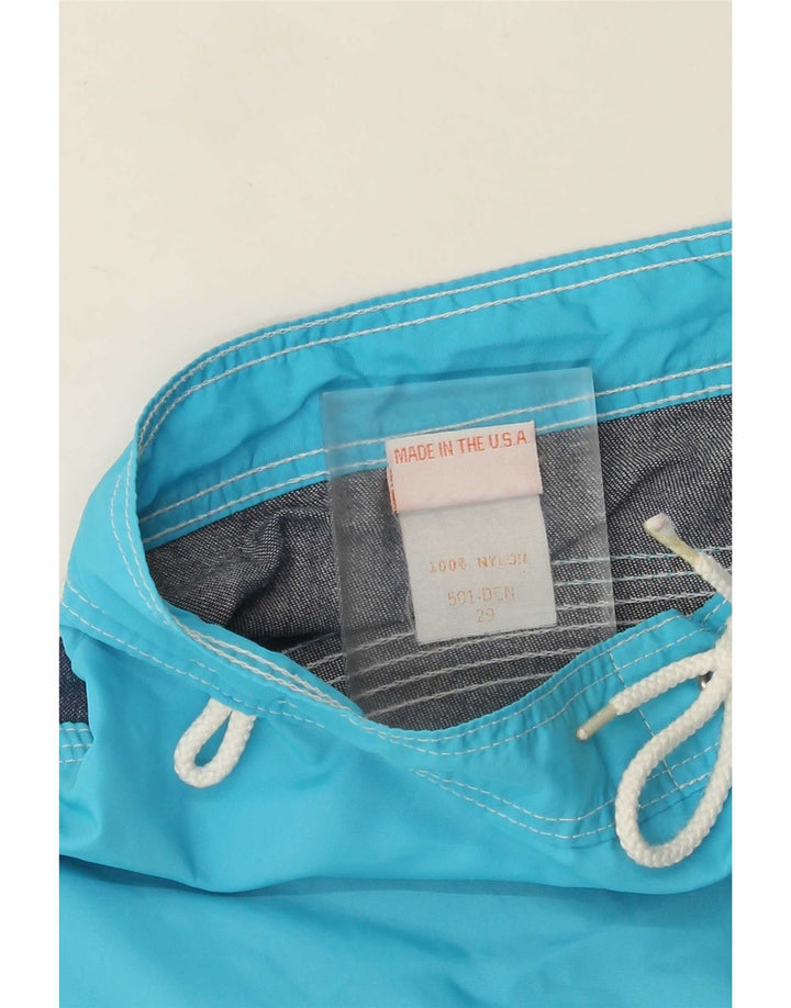 Shorts de natação masculino Sundek pequeno azul colorblock nylon