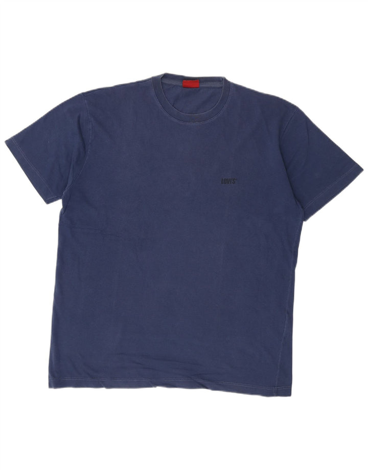 Camiseta masculina LEVI'S Top grande de algodão azul