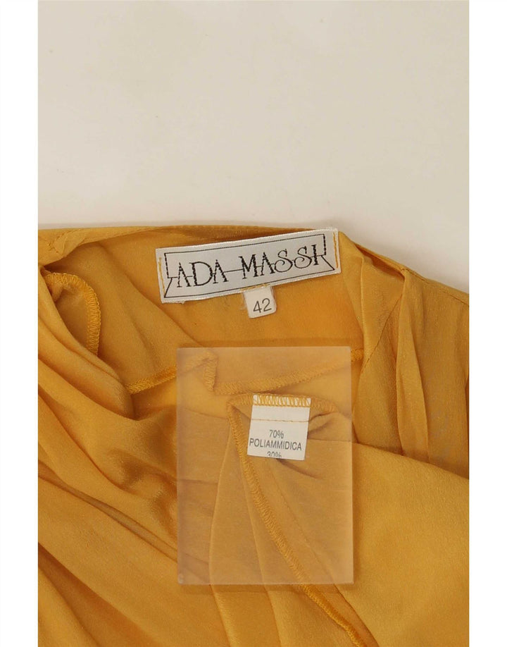 Blusa Camisa Feminina Vintage IT 42 Poliamida Amarela Média