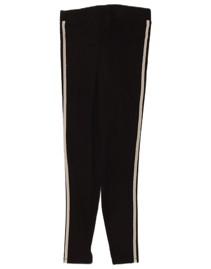 Leggings Adidas Femininas UK 10 Pequenas Algodão Preto