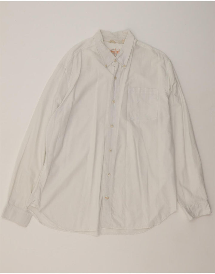 TIMBERLAND Mens Shirt 2XL White Cotton Vintage Timberland and Second-Hand Timberland from Messina Hembry 