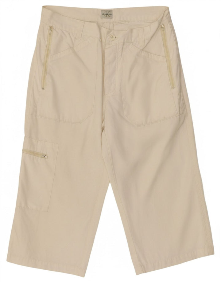 Calça capri feminina CALVIN KLEIN W32 L20 branca