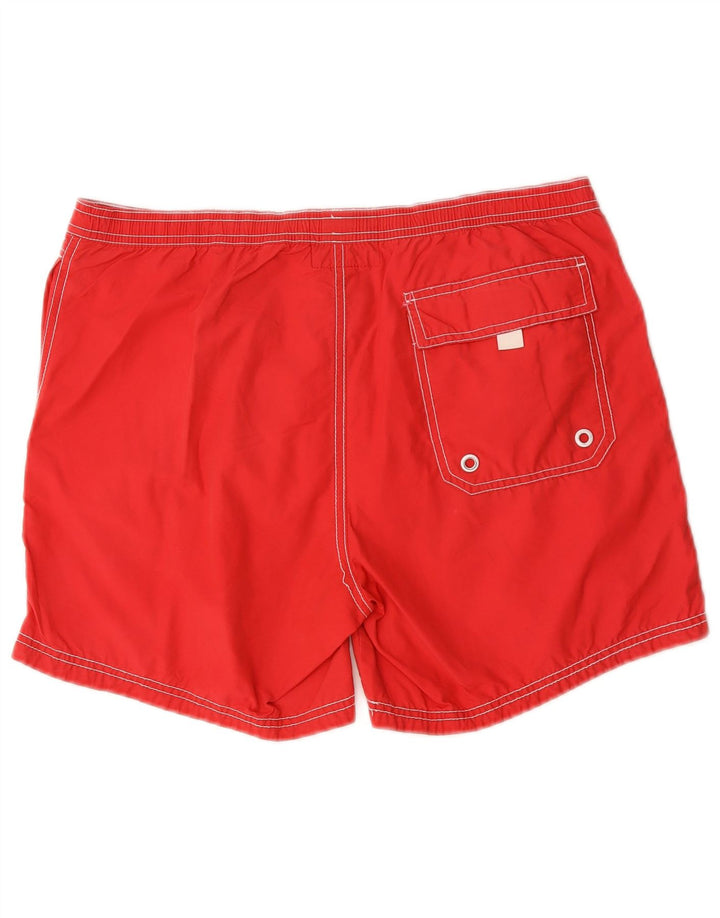 Shorts de natação masculino Jack Wills gráfico médio algodão vermelho