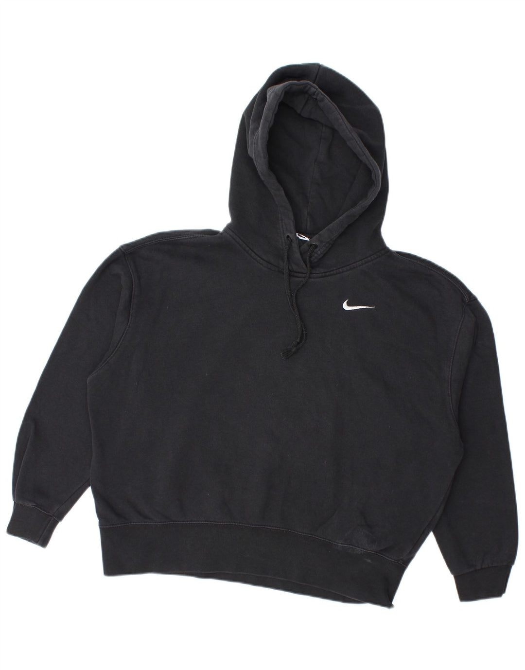 Jumper com capuz Nike feminino oversized UK 10 pequeno algodão preto