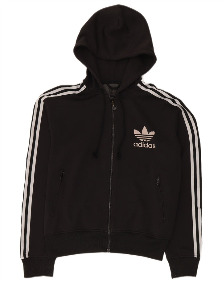 Adidas Mens Zip Hoodie Suéter Médio Preto Poliéster