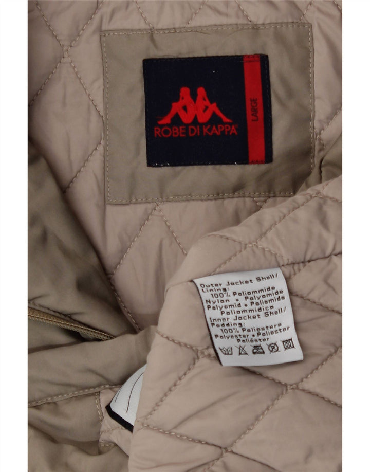 Jaqueta acolchoada masculina Kappa UK 40 grande poliamida marrom