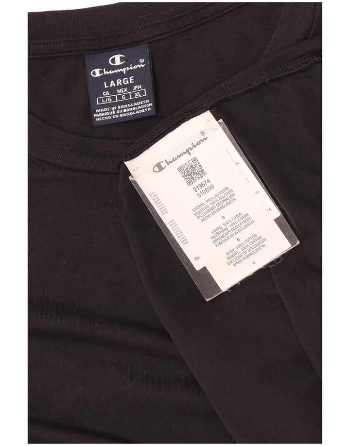 Camiseta masculina Champion grande algodão preto