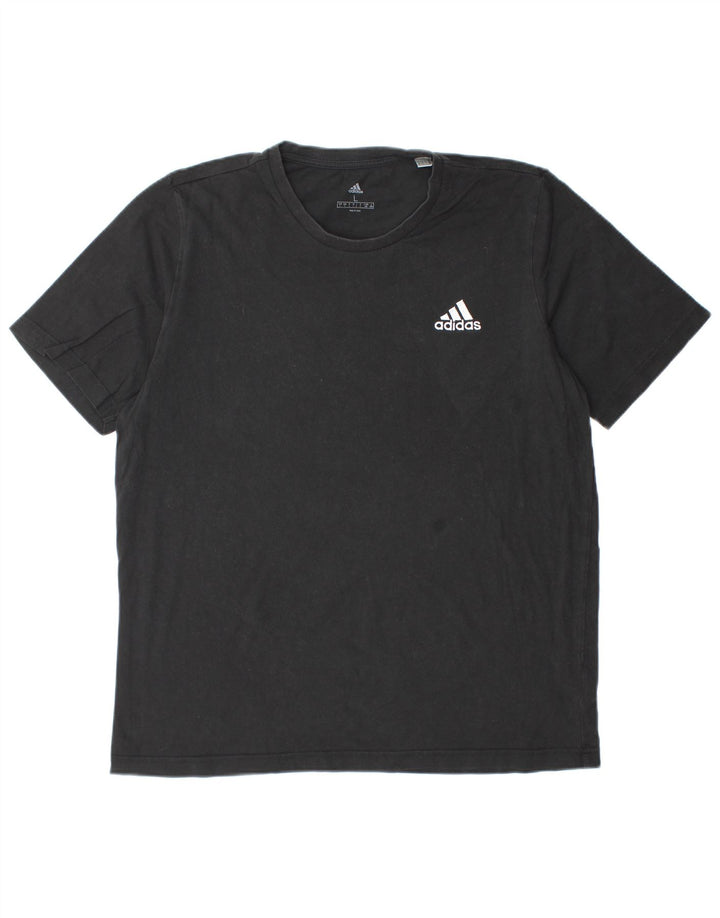 Camiseta masculina Adidas grande algodão preto