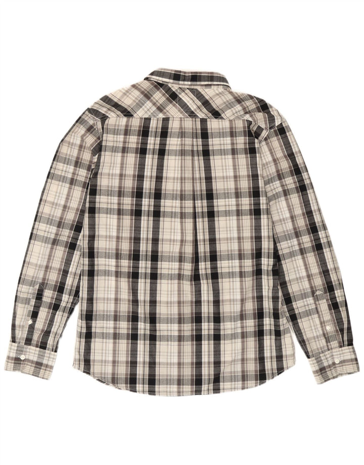 Camisa masculina Levi's grande xadrez cinza algodão