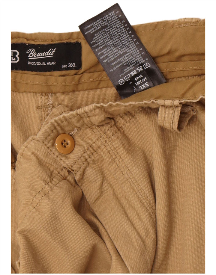 Shorts cargo masculino Brandit 3XL W42 algodão bege