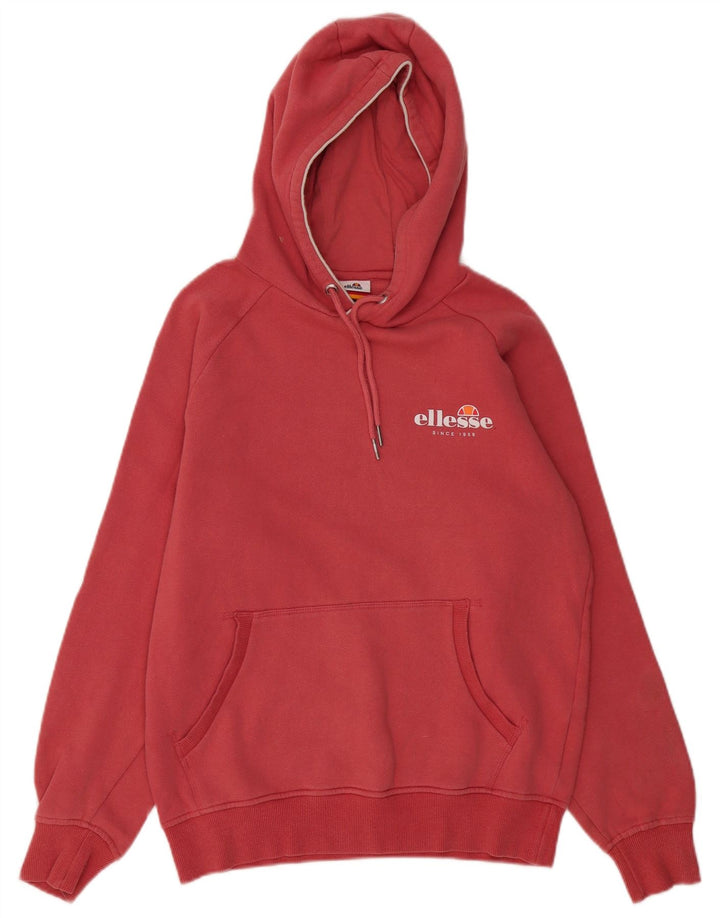 Ellesse moletom com capuz masculino gráfico médio algodão vermelho