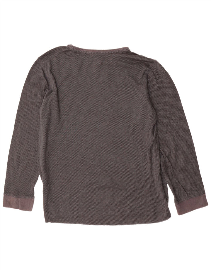 PUMA Mens Top Manga Longa Grande Algodão Cinza