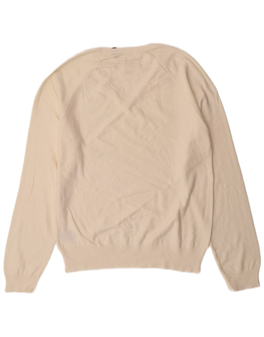 Suéter masculino WRANGLER com decote em V XL de algodão branco