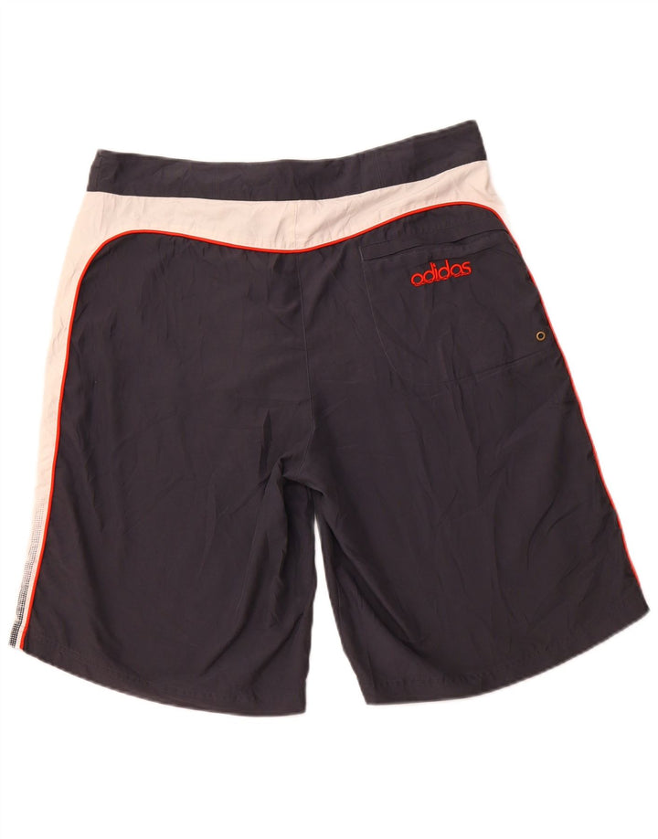 Calções de banho masculinos ADIDAS poliéster colorblock cinza médio