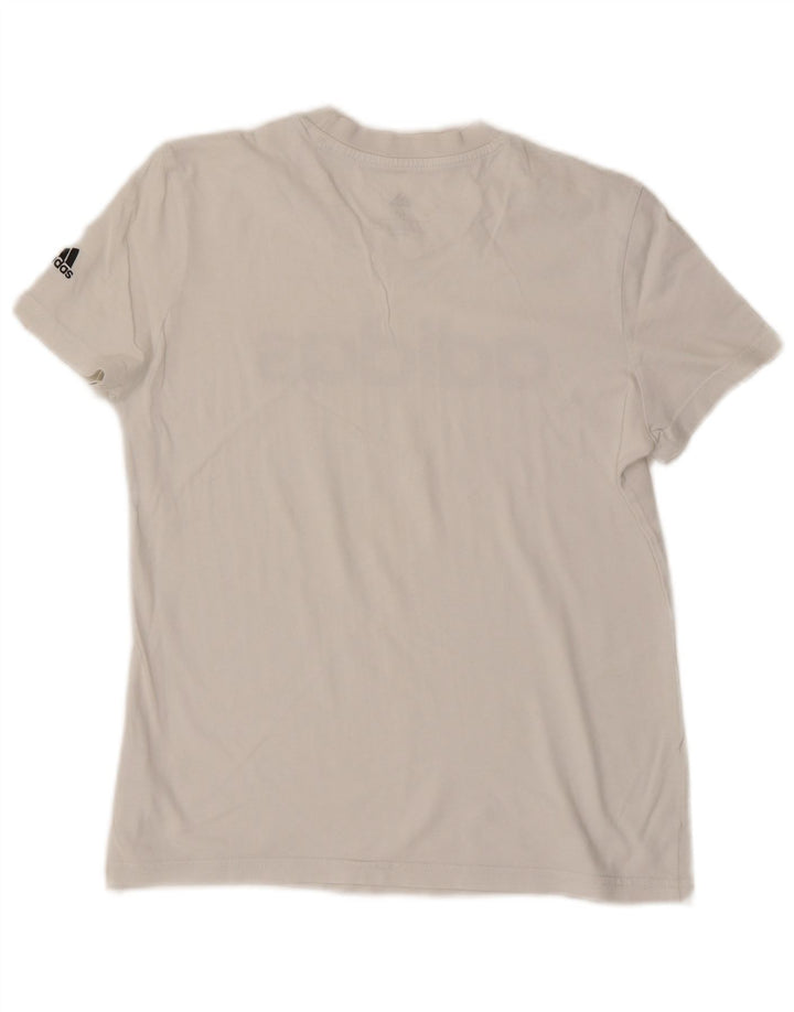 Camiseta Adidas Feminina Graphic Top UK 12/14 Médio Branco