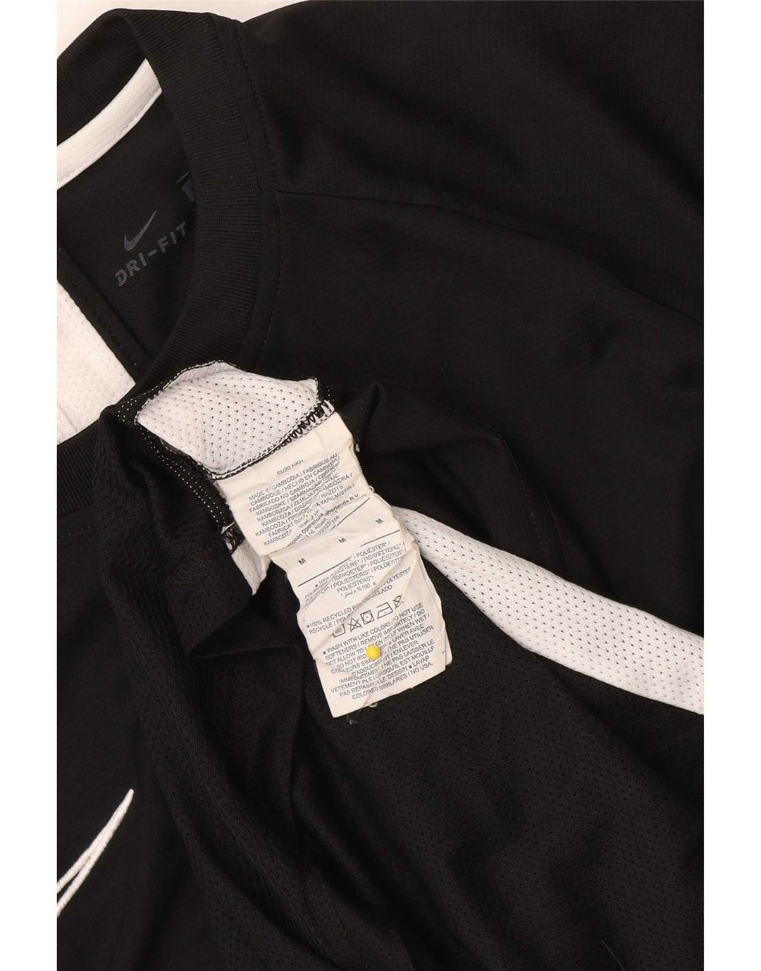 Camiseta Nike Feminina Dri Fit Top UK 14 Médio Preto Colourblock Poliéster