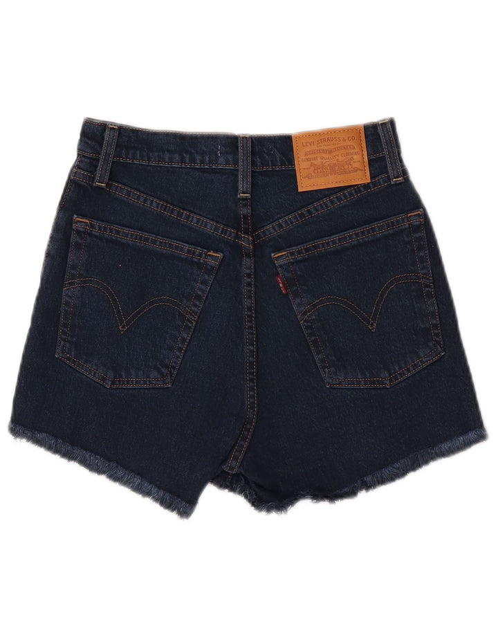 Shorts jeans feminino Levi's W25 XS azul marinho algodão