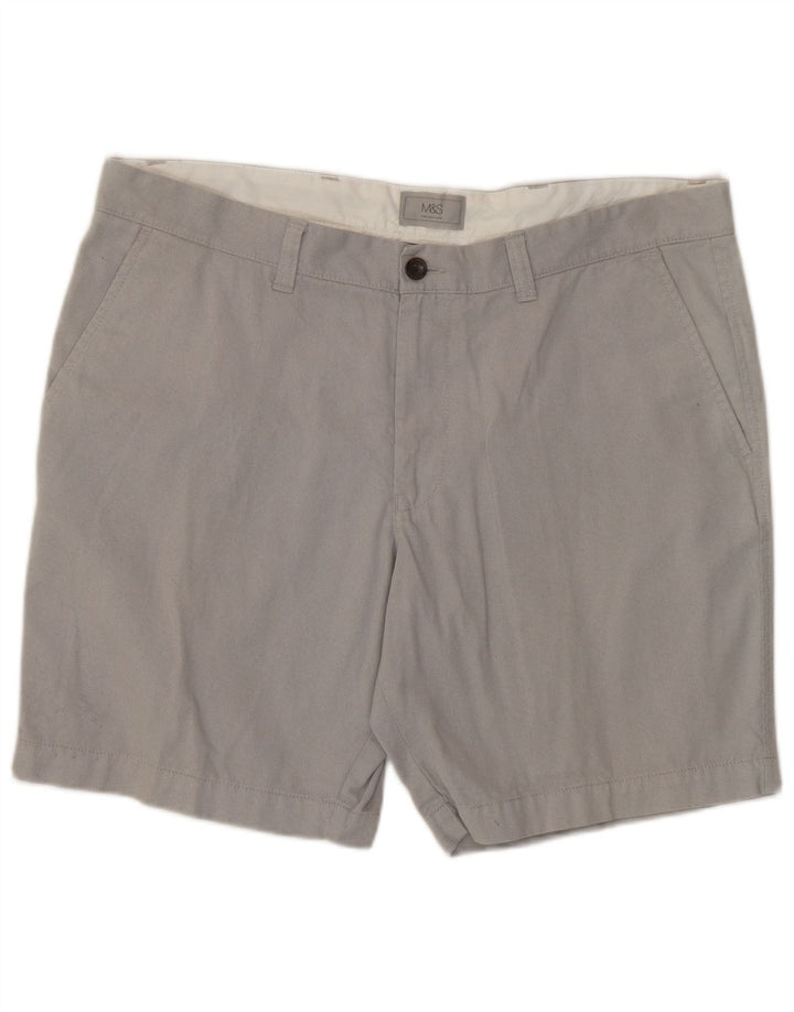 Shorts Chino Masculino Marks & Spencer W38 XL Algodão Cinza