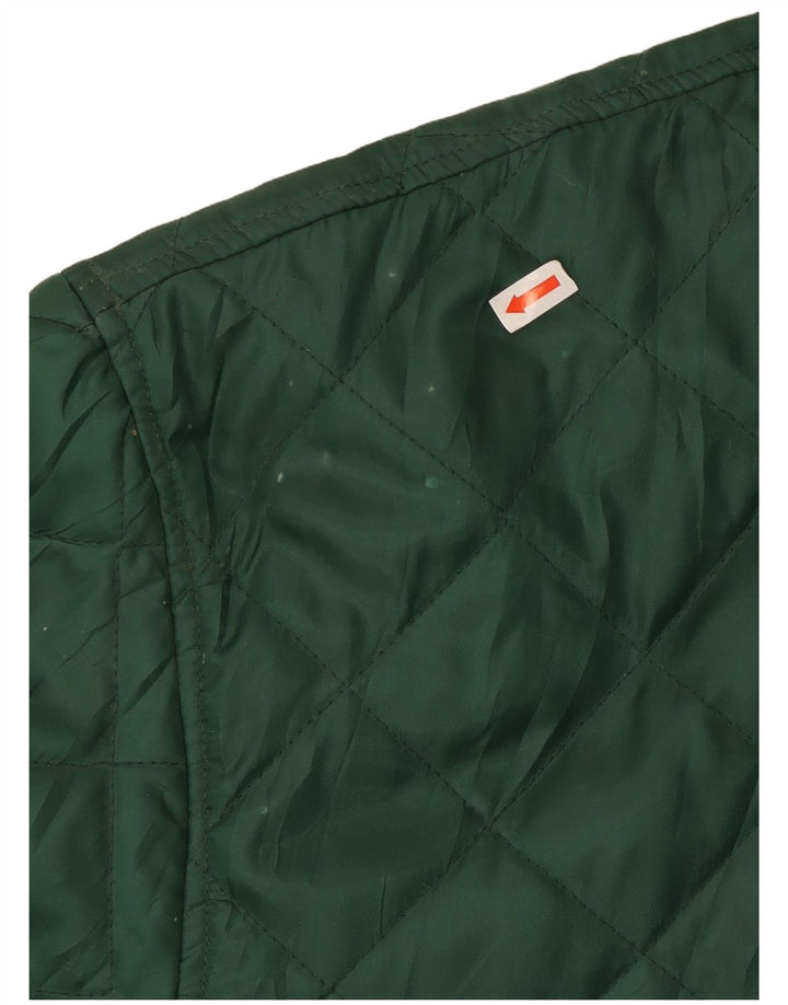 Jaqueta acolchoada masculina vintage UK 40 grande nylon verde