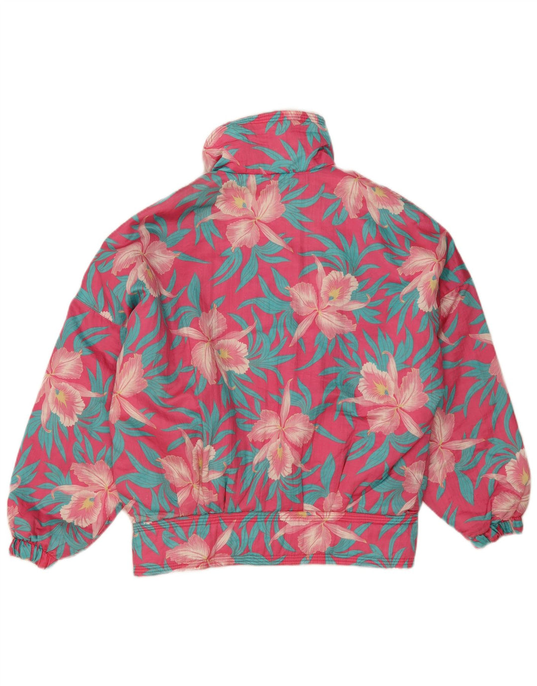 Jaqueta de esqui superdimensionada à prova de vento feminina Peralp IT 38 XS poliéster floral rosa