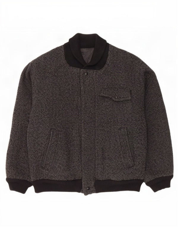 Jaqueta bomber masculina vintage UK 40 grande preta