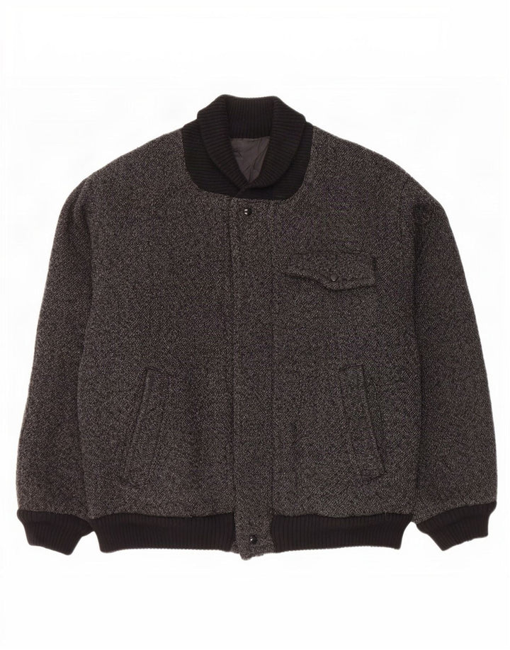 Jaqueta bomber masculina vintage UK 40 grande preta
