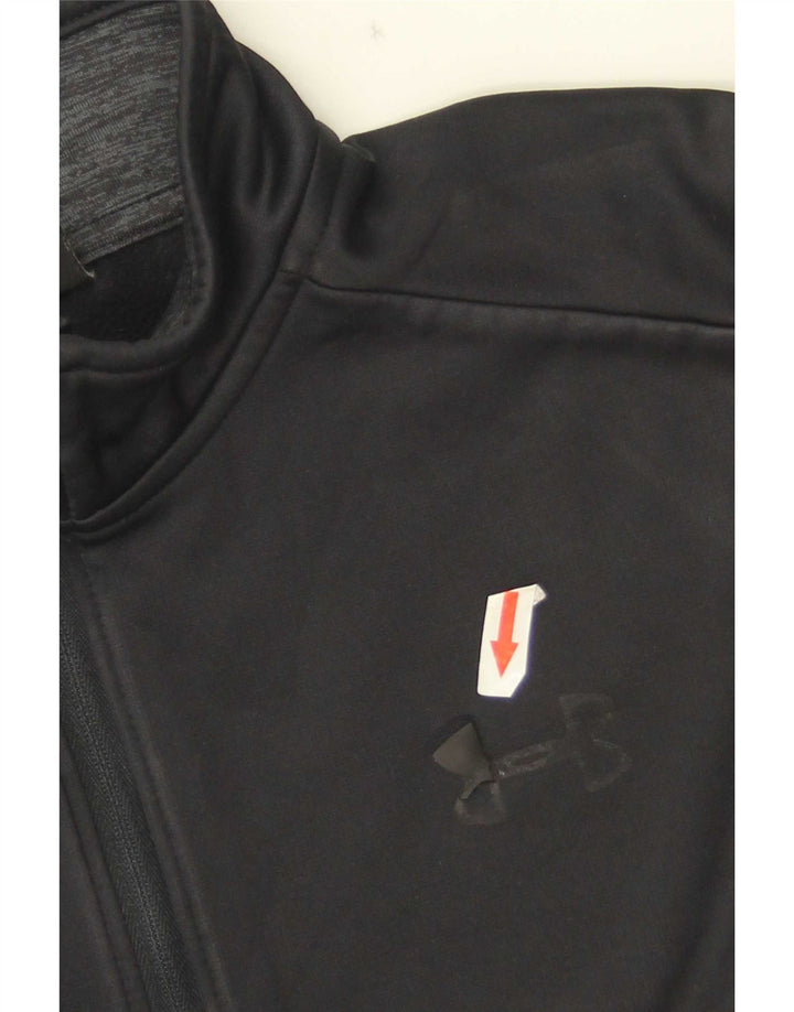 Under Armour Masculino Cold Gear Zip Neck Moletom Jumper XS Poliéster Preto