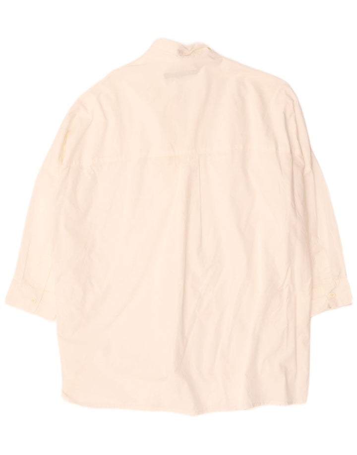 Camisa pulôver feminina de manga 3/4 da French Connection Reino Unido 16 grande branca