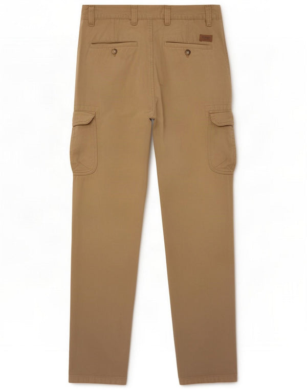 Carrera Mens Straight Cargo Trousers W32 L34 Beige Cotton
