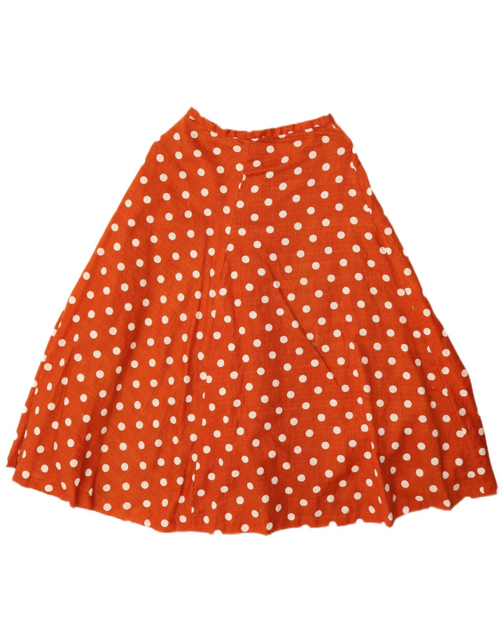 Saia larga feminina vintage W24 XS bolinhas vermelhas