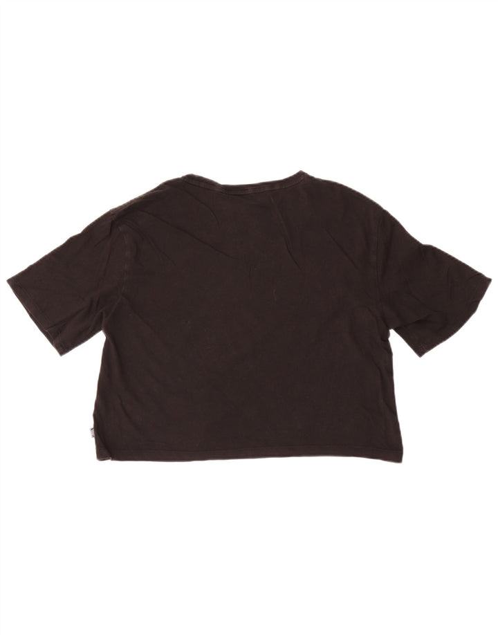 Camiseta feminina Puma Crop Graphic Top UK 14 Médio Preto