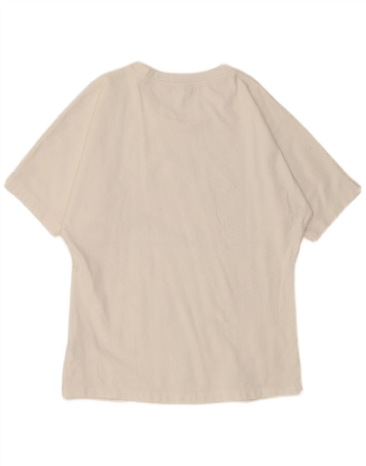 Camiseta feminina Cos UK 14 algodão branco médio