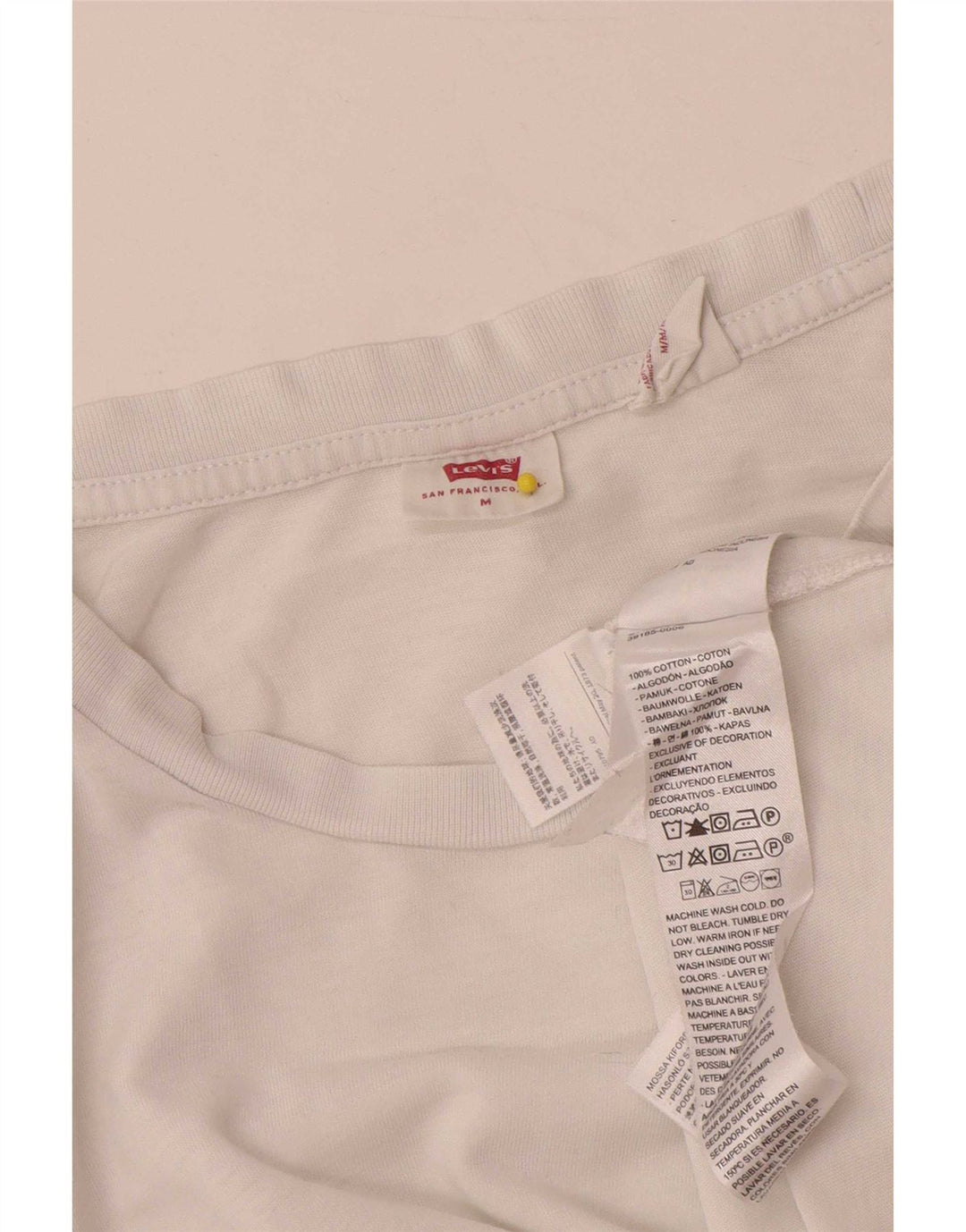 Camiseta feminina Levi's Top UK 14 médio algodão branco