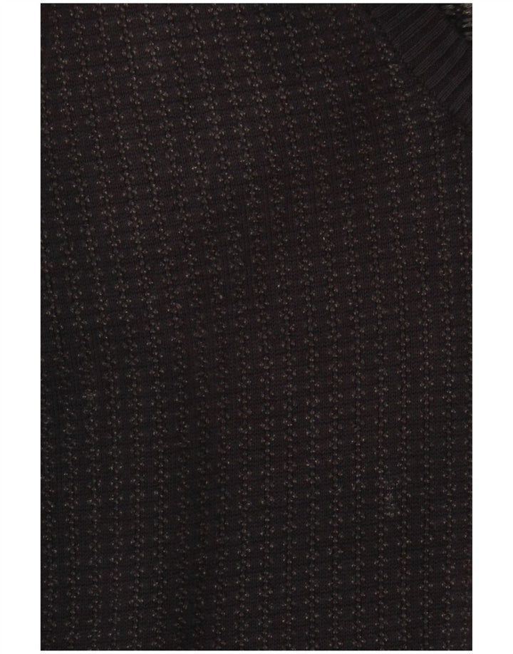 Suéter masculino Marks & Spencer com decote em V médio azul marinho acrílico