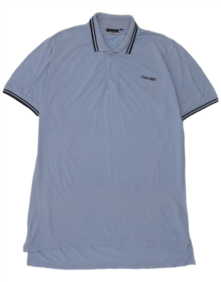 Camisa polo masculina REEBOK grande algodão azul