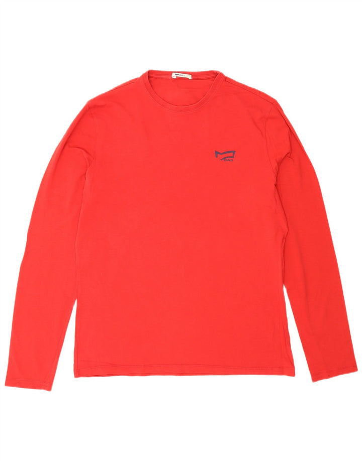 Top masculino GAS manga comprida XL algodão vermelho