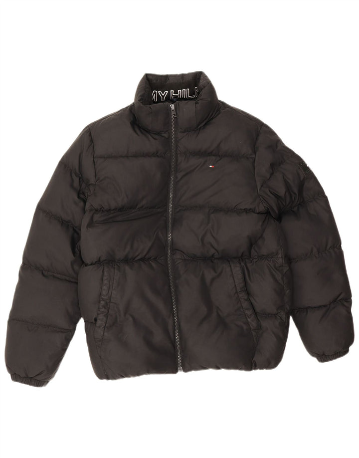 Jaqueta acolchoada masculina Tommy Hilfiger 13-14 anos poliéster preto