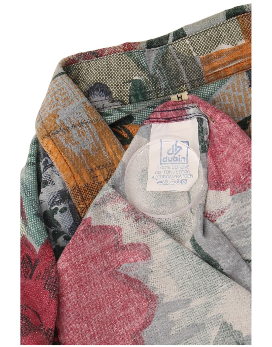 Dubin Camisa masculina de manga curta média multicolorida floral algodão havaiano