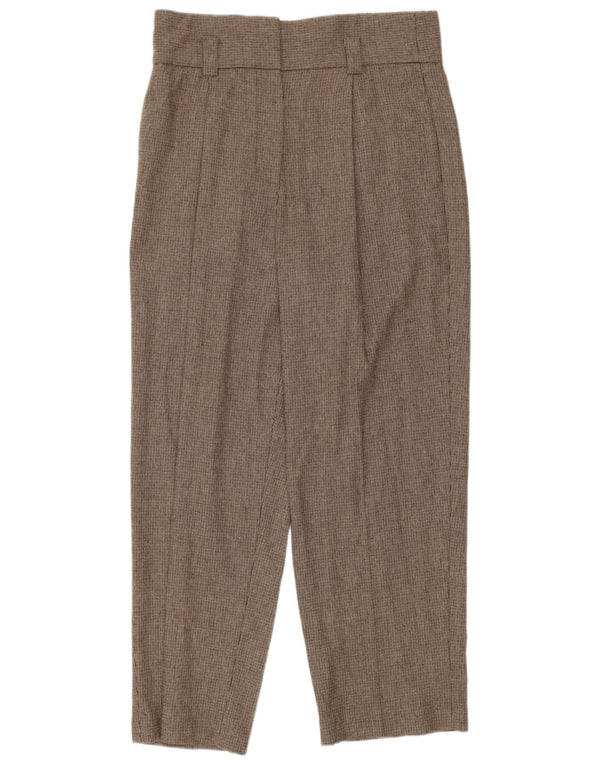 Calça casual feminina Massimo Dutti cintura alta UE 40 médio W30 L26 marrom