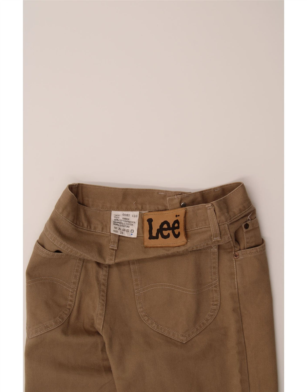 LEE Boys Straight Jeans 15-16 Years W30 L34 Brown Cotton Vintage Lee and Second-Hand Lee from Messina Hembry 