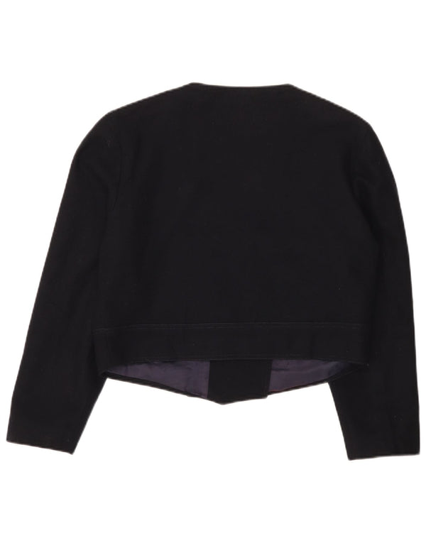 Jaqueta Bolero militar feminina vintage IT 42 Azul marinho médio